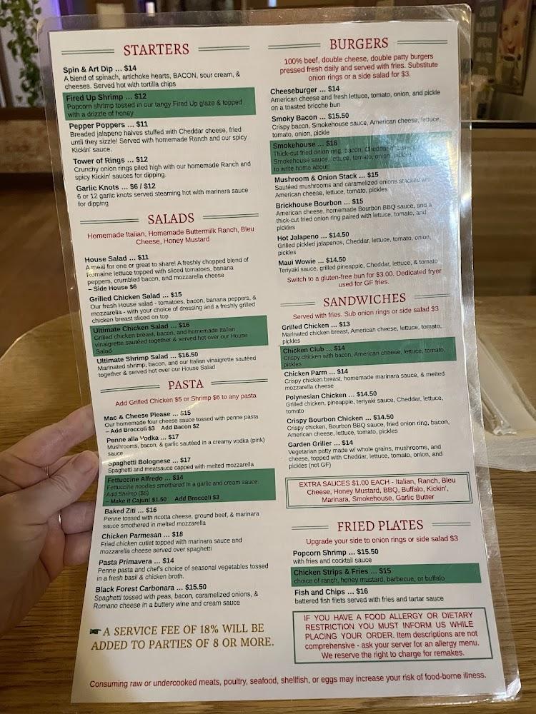 Brickhouse Burgers, Pizza & Pasta Menu image 4